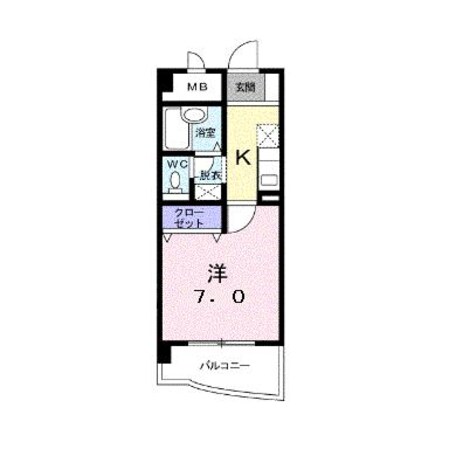 桑原下 徒歩3分 3階の物件間取画像